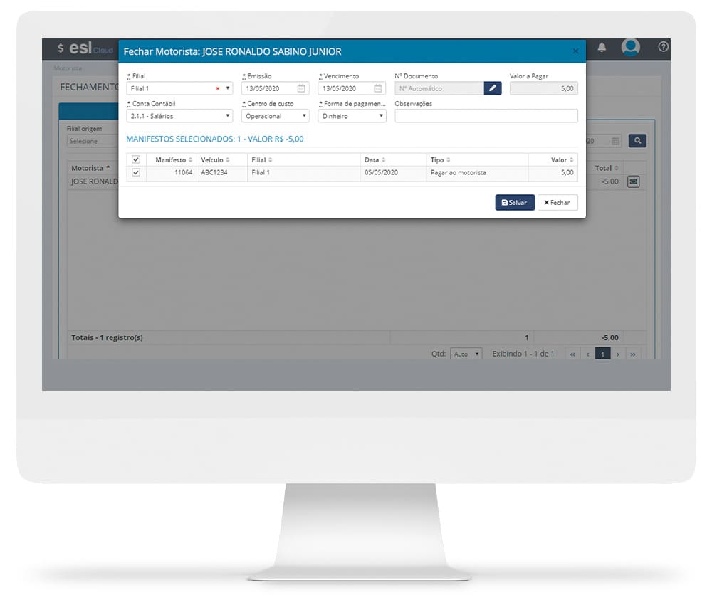 ÁEREO M. FATURAMENTO MOTORISTAS