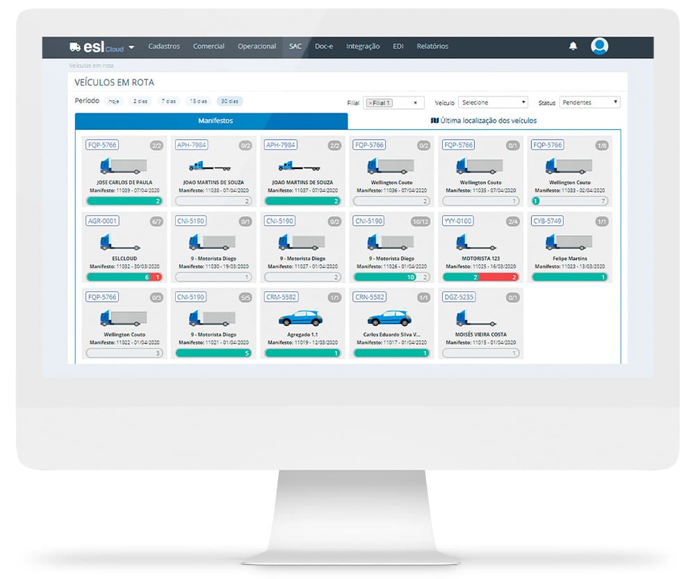AÉREO - M. SAC VEÍCULOS EM ROTA