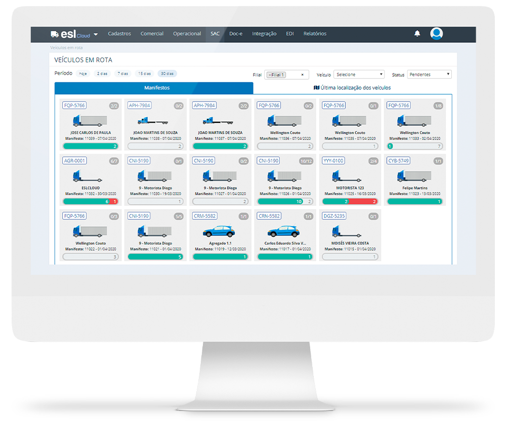 RODOVIÁRIO - M. SAC VEÍCULOS EM ROTA