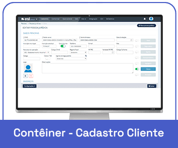 Tela de cadastro de cliente em sistema
