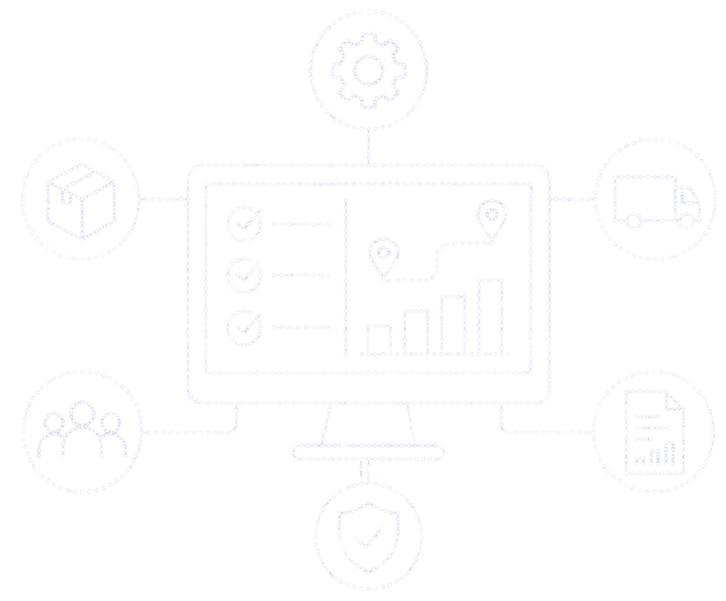 Painel digital de logística e gestão empresarial