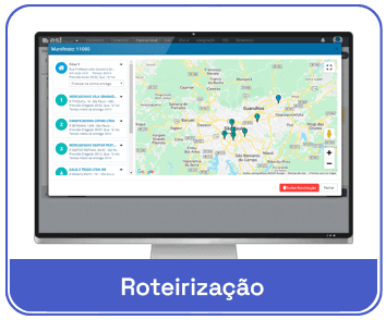 Tela de dashboard ESL Roteirização