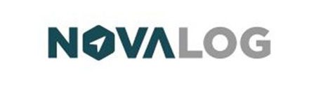 Logotipo NOVALOG com ícone de seta