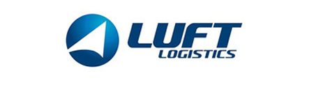 Logotipo azul da LUFT Logistics